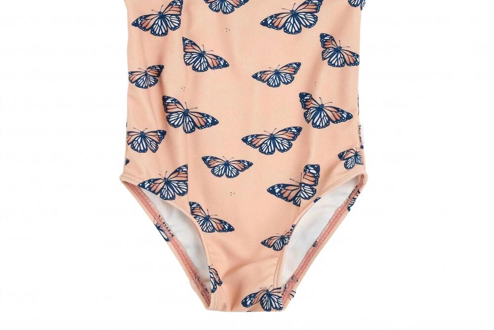 NEW PETIT LEM kids' butterfly one piece swimsuit in pink